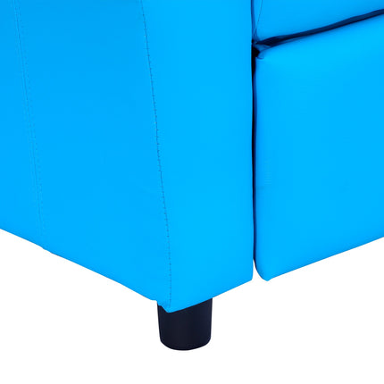 Armchair for children with cup holder, blue - 62x52x69 Cm