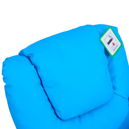 Armchair for children with cup holder, blue - 62x52x69 Cm