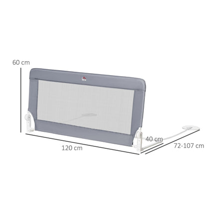Children's bed rail, 120cm Bed cover, Grey