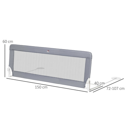 Children's bed rail Fall protection, Grey, 150cm