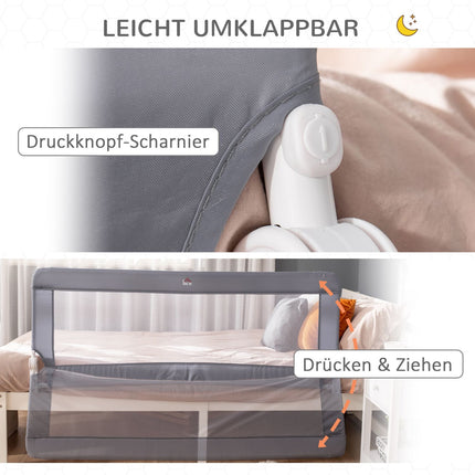 Children's bed rail Fall protection, Grey, 150cm