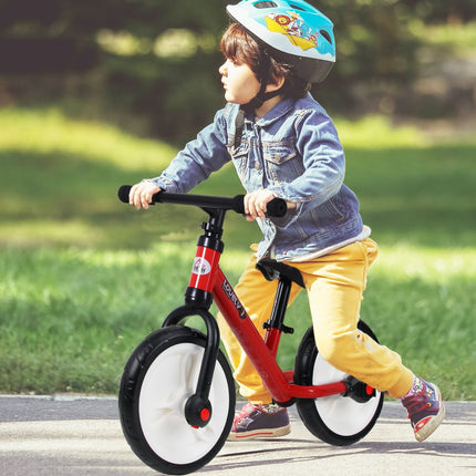 Balance bike for children with training wheels, 2-5 years, red