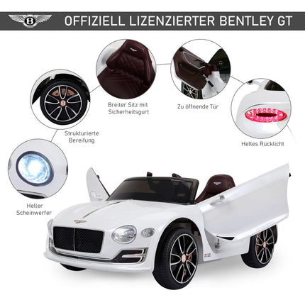 Electric children's car with remote control - 2 motors, white, 108cm