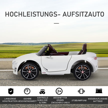 Electric children's car with remote control - 2 motors, white, 108cm
