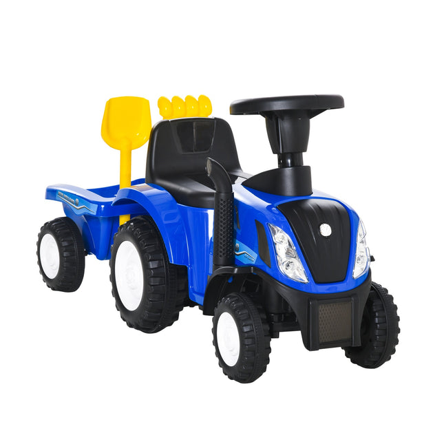 Car for children with horns - Blue plastic metal