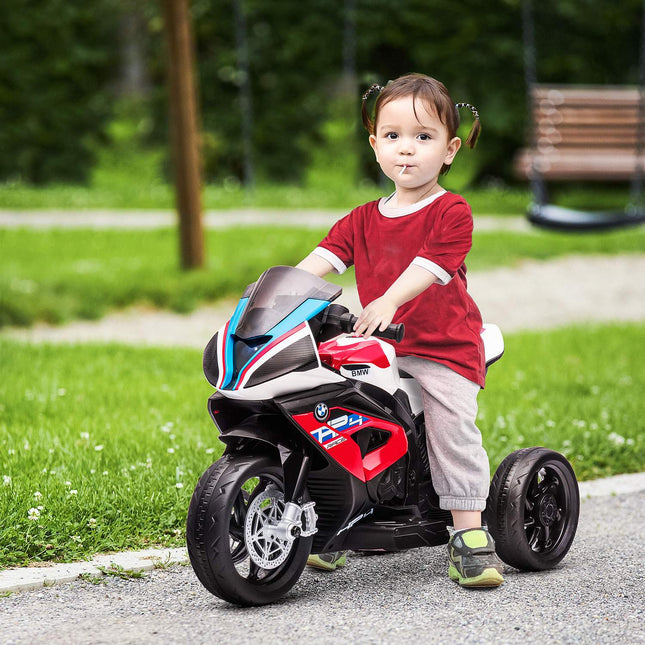 Children's 6V electric motorcycle, 3 music modes, red