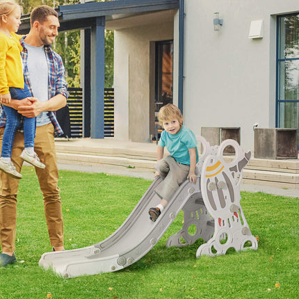 Independent rocket slide for children, gray and white, 1.5-3 years