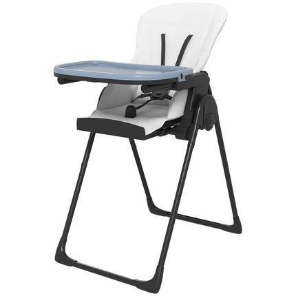 Children's chair in black artificial leather with booster seat