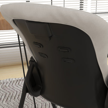 Children's chair in black artificial leather with booster seat