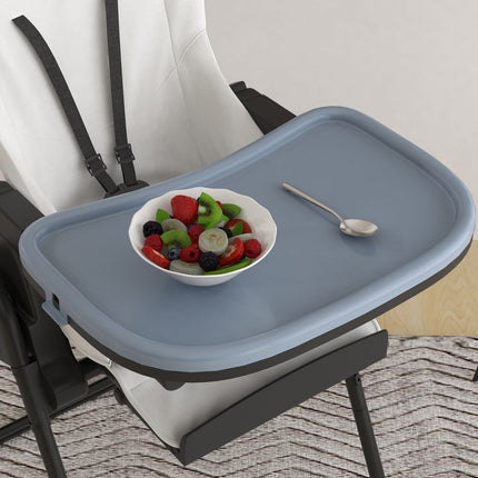 Children's chair in black artificial leather with booster seat