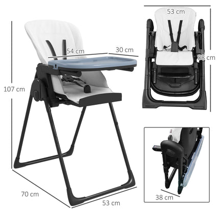 Children's chair in black artificial leather with booster seat