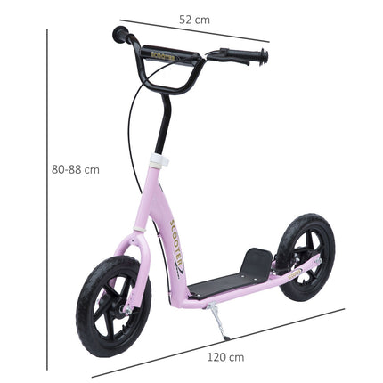 12-inch scooter for children with rear brake, pink