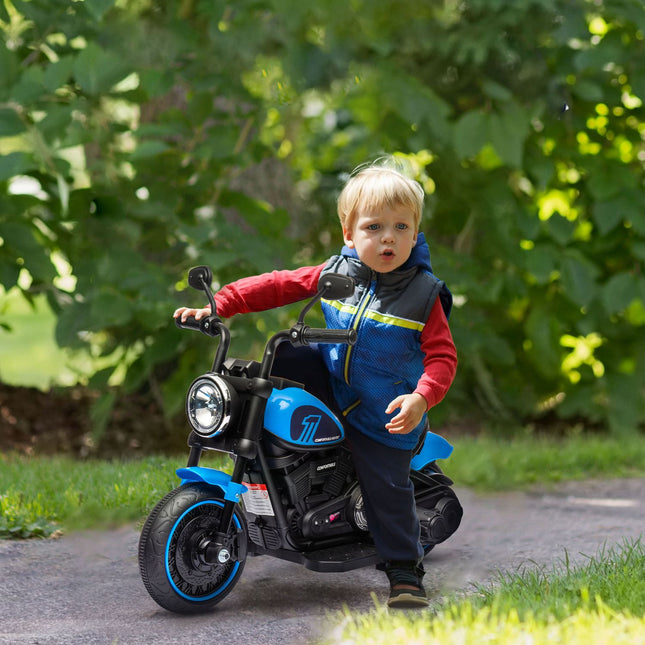 Electric motorcycle for children, removable wheels, age 1.5-3 years