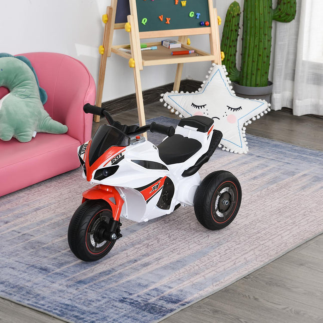 Motorcycle toy for children with music, white, 18-36 months