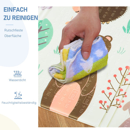 Fold-up playmat for children, Animal & Fish design, 200x150 cm