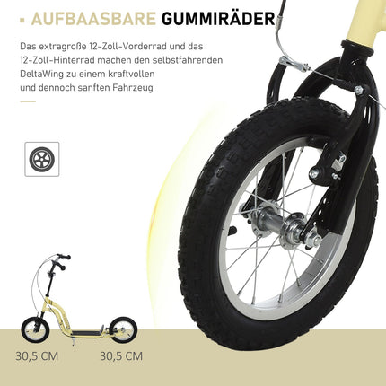 City scooter for children, 5+ years, 12-inch pneumatic tires