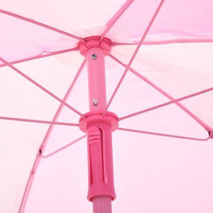 Garden set for children: table, chairs & parasol, pink