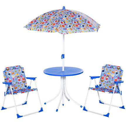 Garden furniture for children - table, 2 chairs, parasol