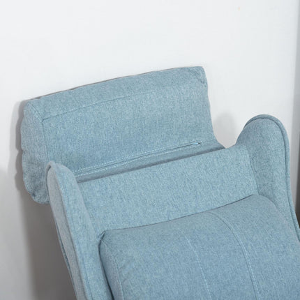 Blue children's sofa with folding seat & footrest, 3-5 years