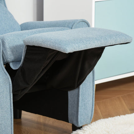 Blue children's sofa with folding seat & footrest, 3-5 years
