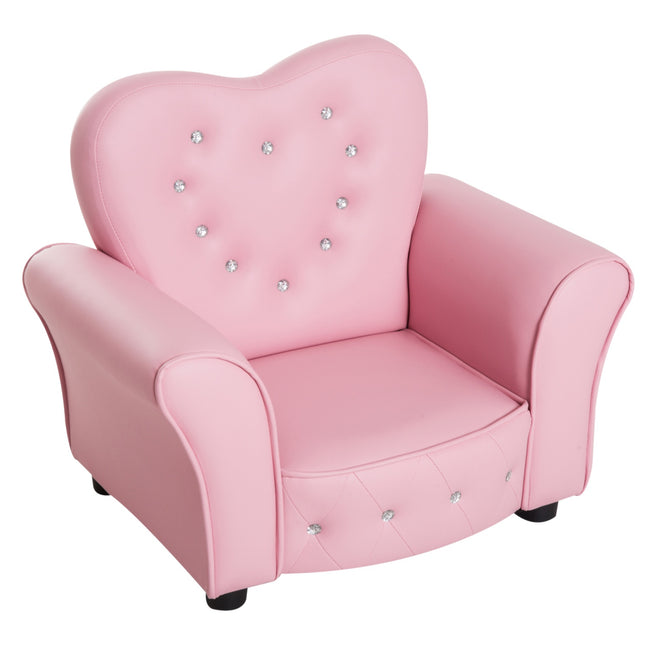 Pink heart-shaped sofa for children - cozy and cute design