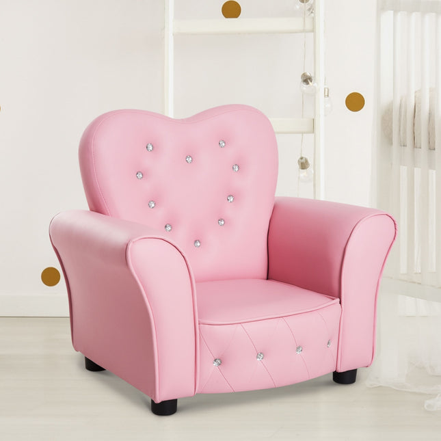 Pink heart-shaped sofa for children - cozy and cute design