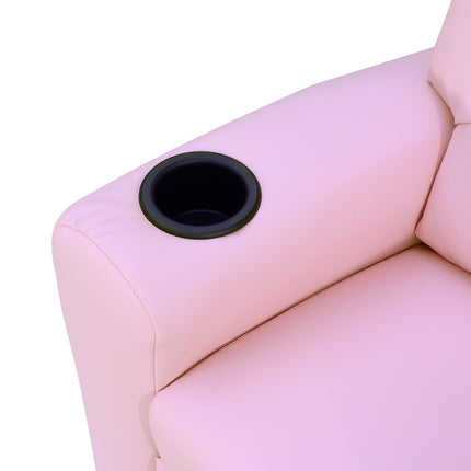 Armchair for children with cup holder, pink armchair for ages 3-6