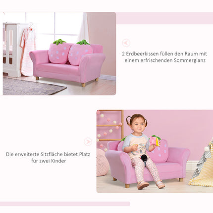 Strawberry armchair & sofa for children - Soft, cozy design