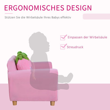 Strawberry armchair & sofa for children - Soft, cozy design