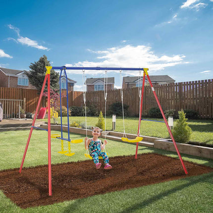Adjustable children's swing with 2 seats for ages 3-5