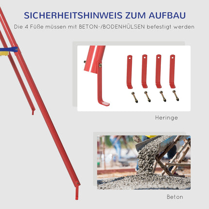 Adjustable children's swing with 2 seats for ages 3-5