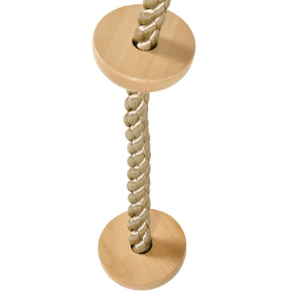 Outdoor climbing rope for children with wooden steps, 2m