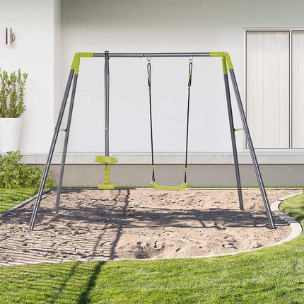 Double children's swings with metal frame, for 3-10 years