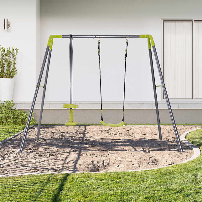Double children's swings with metal frame, for 3-10 years