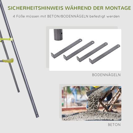 Garden swings for children with climbing ladder and seesaw