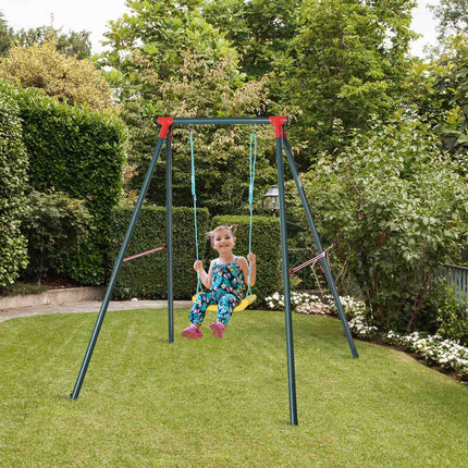 Metal swing for children for ages 6–12, 155x160x180 cm