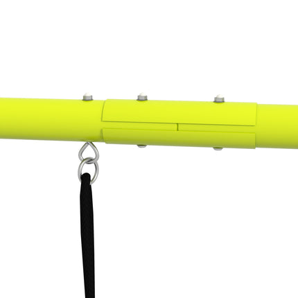 Swing for children with climbing net and ladder - Green