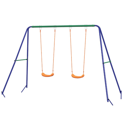 Steel garden swings for two children, 3-8 years, 2.69 m
