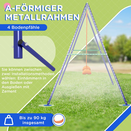 Steel garden swings for two children, 3-8 years, 2.69 m