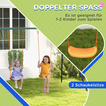 Steel garden swings for two children, 3-8 years, 2.69 m