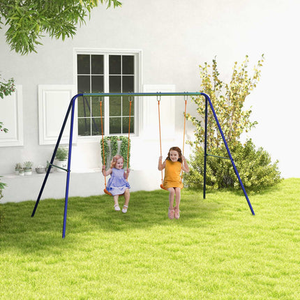 Steel garden swings for two children, 3-8 years, 2.69 m