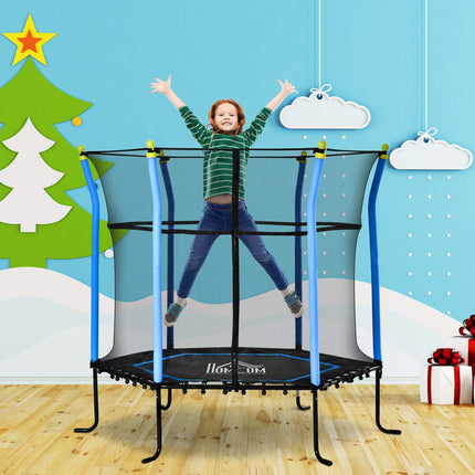 Children's 5.3ft Garden Trampoline, Safety Net, Up to 60kg
