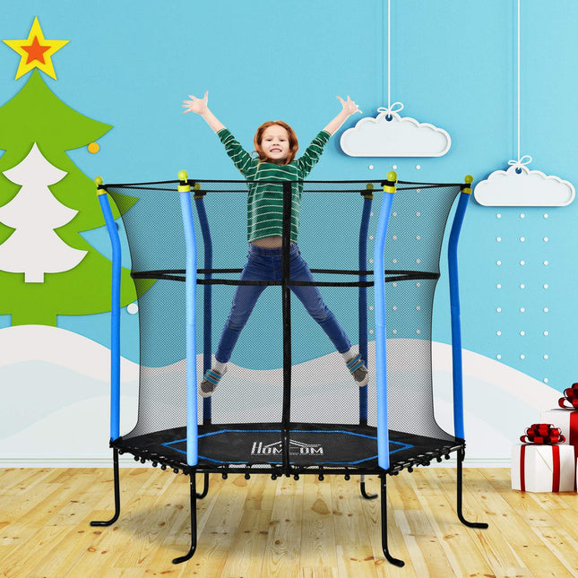 Children's 5.3ft Garden Trampoline, Safety Net, Up to 60kg