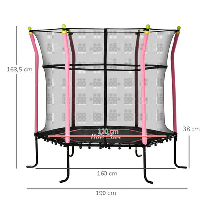 5.3ft Children's Garden Trampoline with Safety Net - up to 60kg