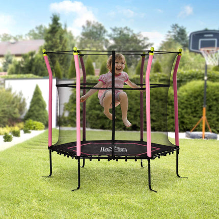 5.3ft Children's Garden Trampoline with Safety Net - up to 60kg