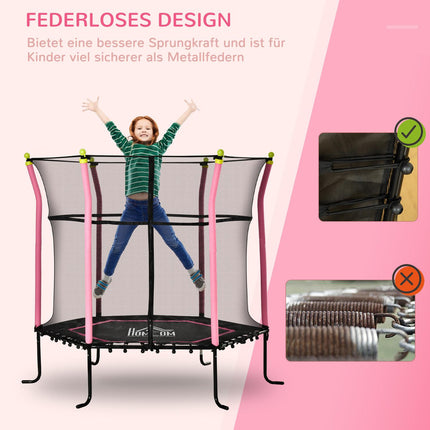 5.3ft Children's Garden Trampoline with Safety Net - up to 60kg