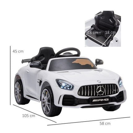 Electric ride-on car for children with remote control, lights and music