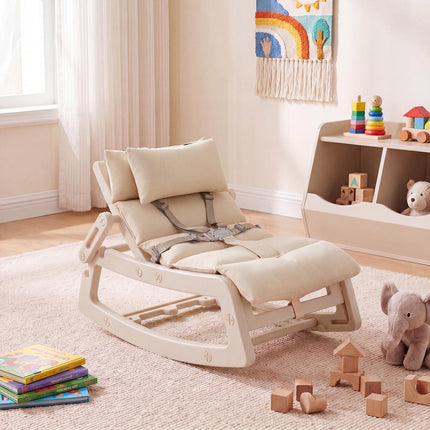 Children's 2-in-1 Rocking Recliner, 4-Position Backrest
