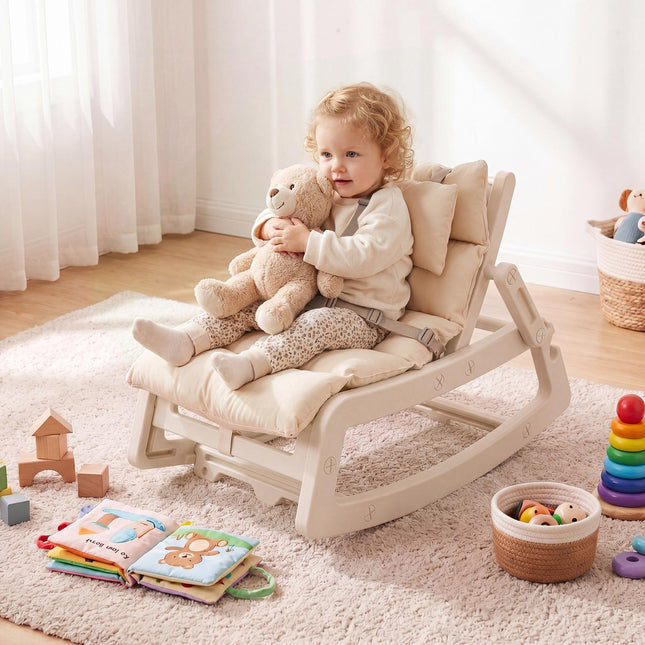 Children's 2-in-1 Rocking Recliner, 4-Position Backrest