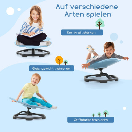 Children's 360 Sensory Swivel Chair – Blue Flower Design